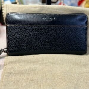 Coach Black Accordian Wallet